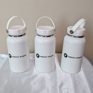New Billie‎ Company Branded Water Bottles White Stainless Steel 33 oz Set of 3